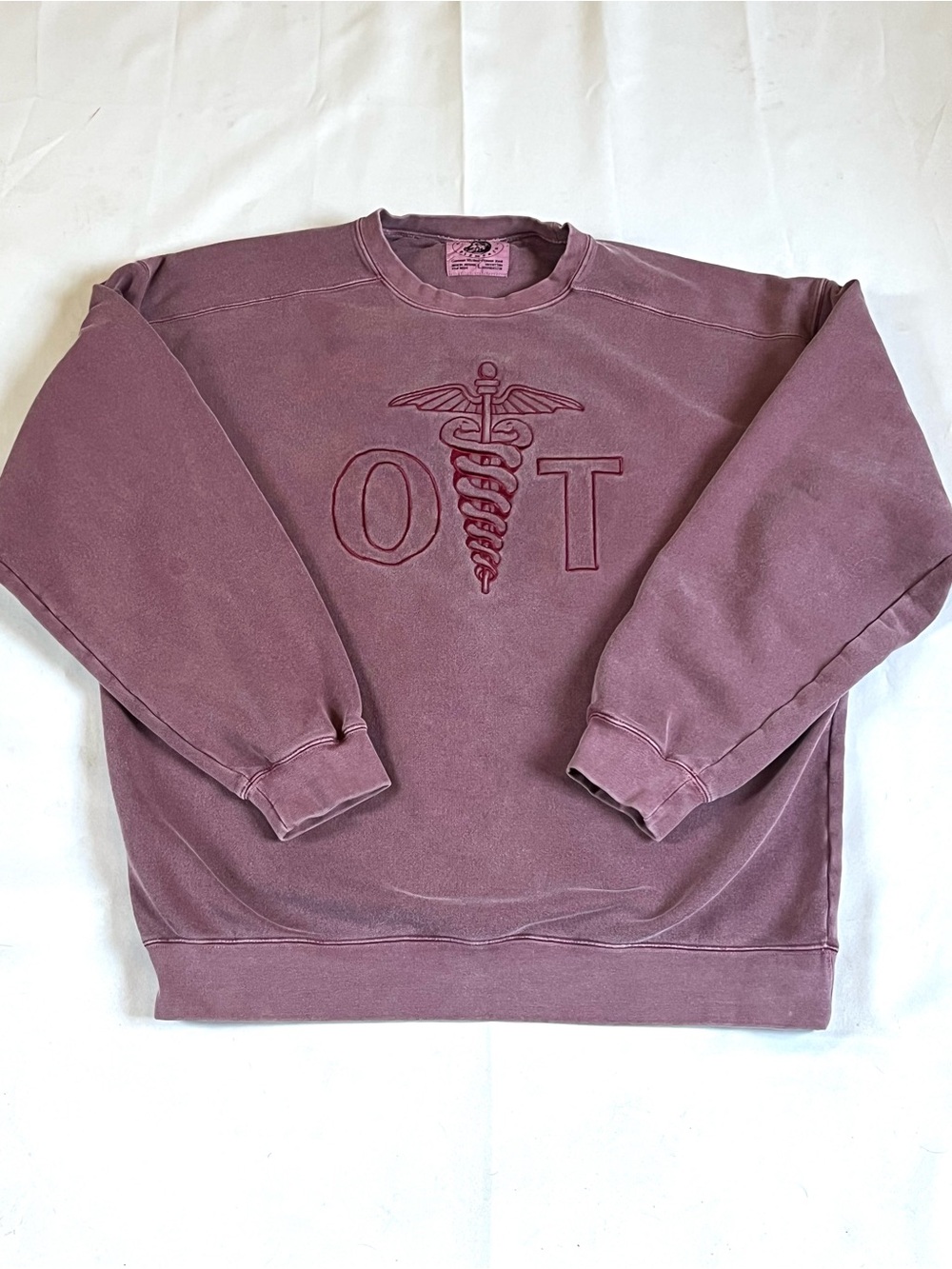 Vintage Authentic Pigment OT Medical Graphic Crewneck Sweatshirt L
